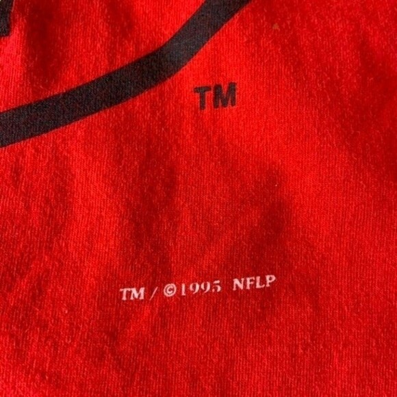 Red/Gold Vintage 90s NUTMEG 49ers NFL Football Shirt Mens size XL 90s VTG - Picture 4 of 7